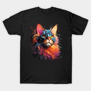 Somali Cat Rainbow T-Shirt